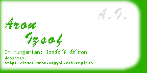 aron izsof business card